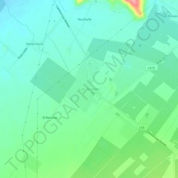 Los Niches地形图、海拔、地势