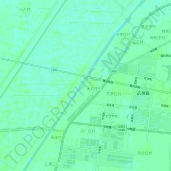 刚村地形图、海拔、地势