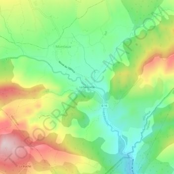 La Fermette地形图、海拔、地势