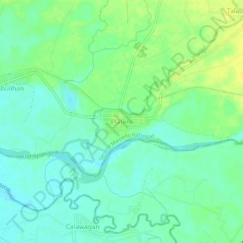Platero地形图、海拔、地势