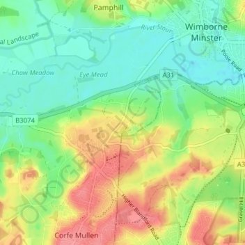 East End地形图、海拔、地势