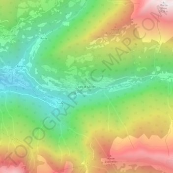 Valle di Saviore地形图、海拔、地势