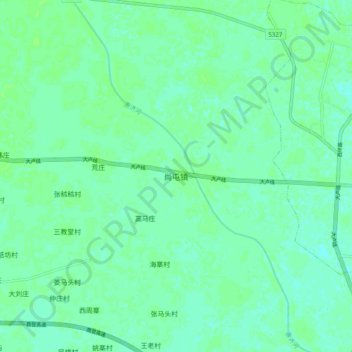 尚屯镇地形图、海拔、地势