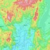 Kyoto地形图、海拔、地势