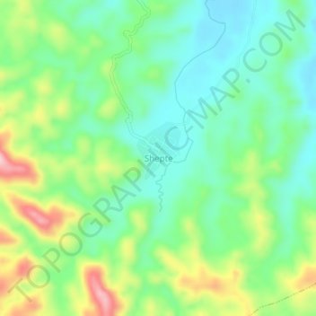 Shepte地形图、海拔、地势