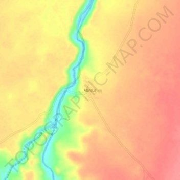 Abreus地形图、海拔、地势
