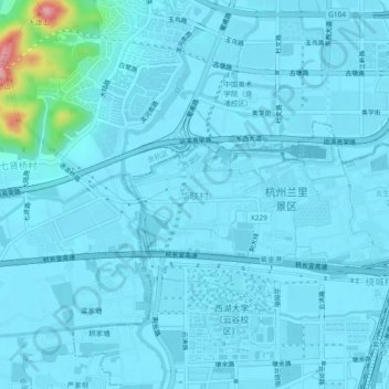 华联村地形图、海拔、地势