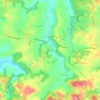 Ithorots地形图、海拔、地势