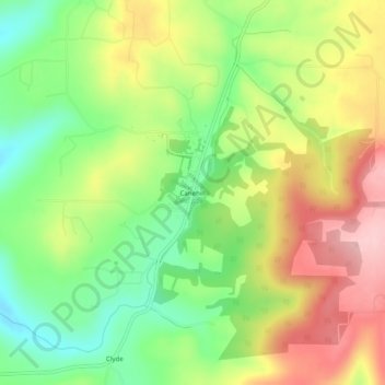 Canehill地形图、海拔、地势
