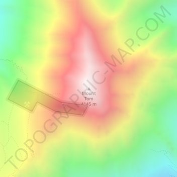 Mount Tom地形图、海拔、地势