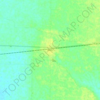Idaville地形图、海拔、地势