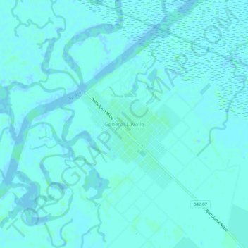 General Lavalle地形图、海拔、地势