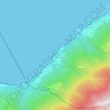 Ranzo地形图、海拔、地势
