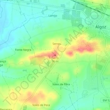 Serra地形图、海拔、地势