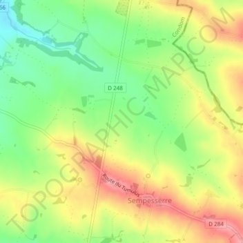 A Labourdasse地形图、海拔、地势