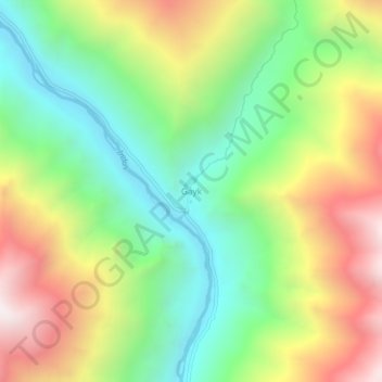 Gayk地形图、海拔、地势