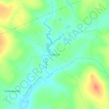 Santa Luz地形图、海拔、地势