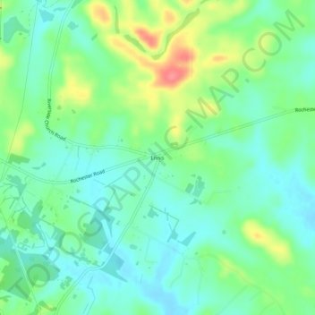 Ennis地形图、海拔、地势