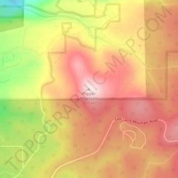 Pepper Mountain地形图、海拔、地势