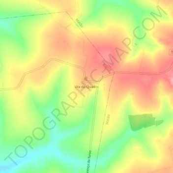 Vila do Quadro地形图、海拔、地势