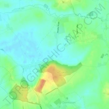 Stock Green地形图、海拔、地势
