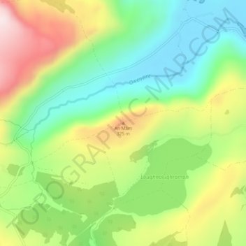 Maum地形图、海拔、地势