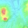Puy Garret地形图、海拔、地势