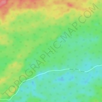 Soon地形图、海拔、地势