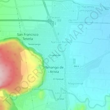 Guadalupe地形图、海拔、地势