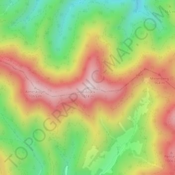 Geißruck地形图、海拔、地势