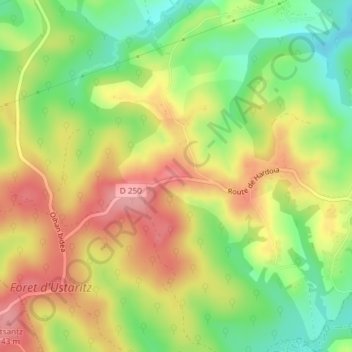 Croix des Anglais地形图、海拔、地势
