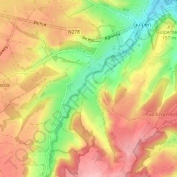 Pesaken地形图、海拔、地势