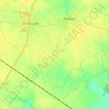 Berseaucourt地形图、海拔、地势