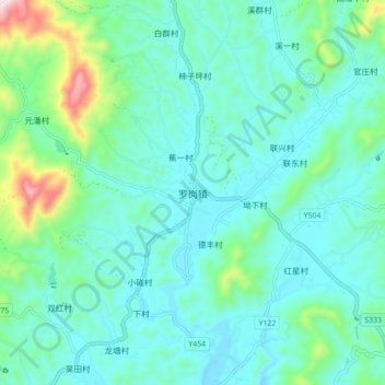罗岗镇地形图、海拔、地势