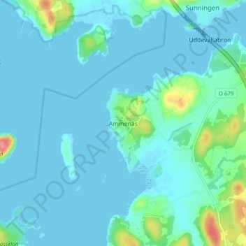 Ammenäs地形图、海拔、地势