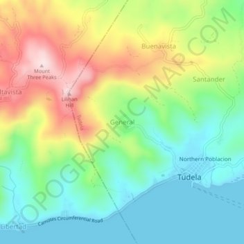 General地形图、海拔、地势