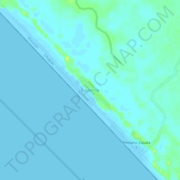 Badenia地形图、海拔、地势