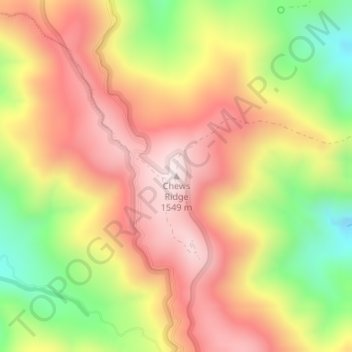 Chews Ridge地形图、海拔、地势