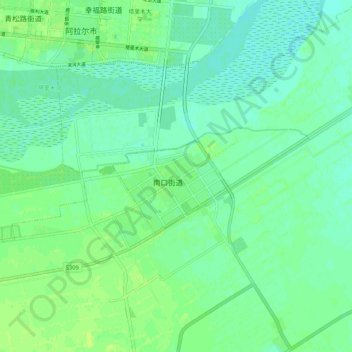 塔南镇地形图、海拔、地势