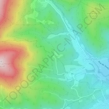 Sainte-Anne地形图、海拔、地势