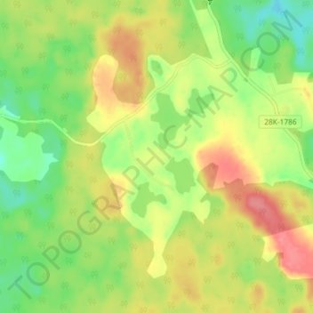 Почеп地形图、海拔、地势