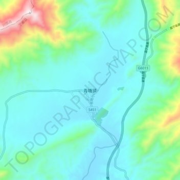 青塘镇地形图、海拔、地势