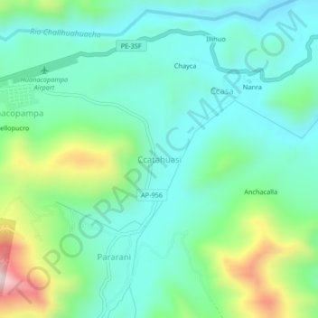 Ccatahuasi地形图、海拔、地势