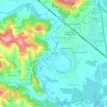 Göttling地形图、海拔、地势