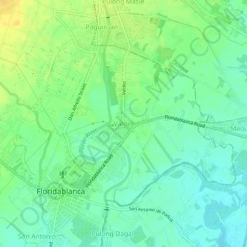 Valdez地形图、海拔、地势