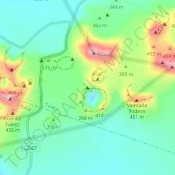 Caldera del Corazoncillo地形图、海拔、地势