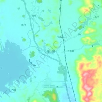 莲山镇地形图、海拔、地势