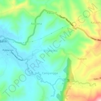 Bolocboloc地形图、海拔、地势