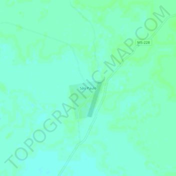 São Paulo地形图、海拔、地势