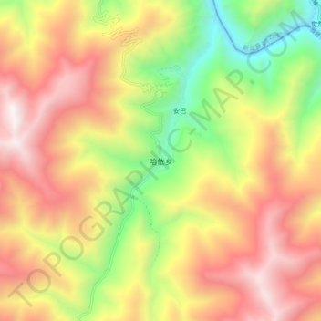 哈依乡地形图、海拔、地势